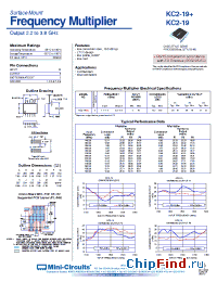 Datasheet KC2-19+ manufacturer Mini-Circuits